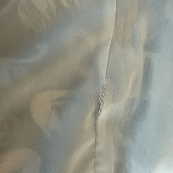 Anthropologie Porridge Open Back Blue & White Swan Print Top GUC - Picture 9 of 9